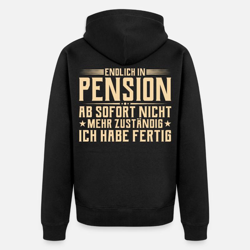 Pension Plus responsable - Retraité - Veste à capuche bio Premium Unisexe - noir