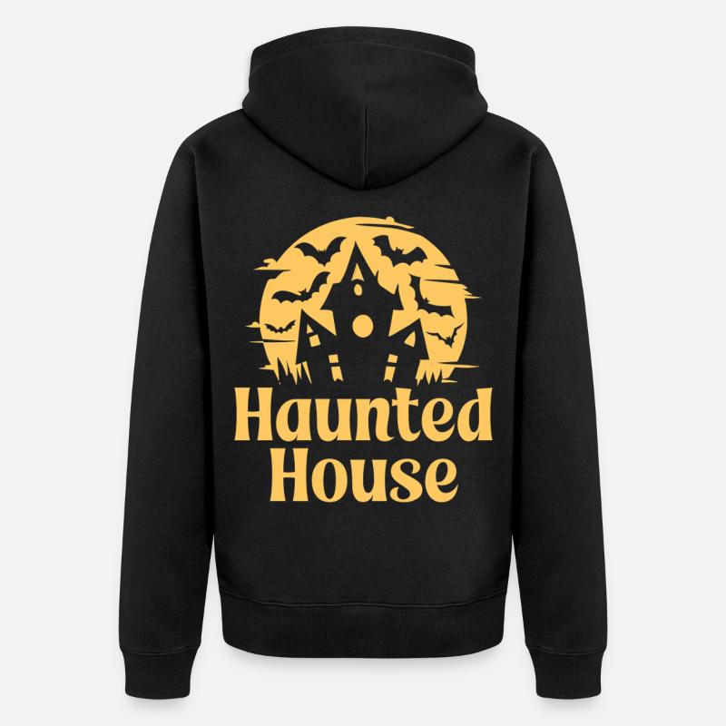 maison hantée - Veste à capuche bio Premium Unisexe - noir