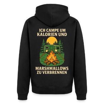 Calories Camping Guimauves Nature Aventure - Veste à capuche bio Premium Unisexe - noir - Dos - Nico (187cm)