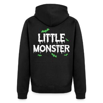 petit monstre - Veste à capuche bio Premium Unisexe - noir - Dos - Nico (187cm)