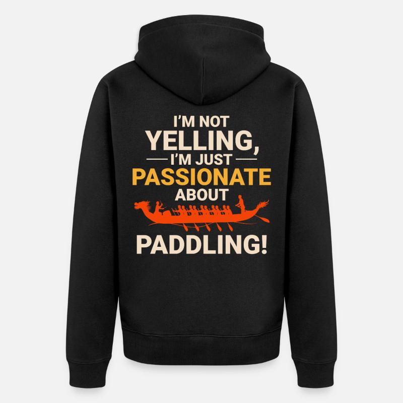 Équipage de course de bateaux-dragons - Veste à capuche bio Premium Unisexe - noir