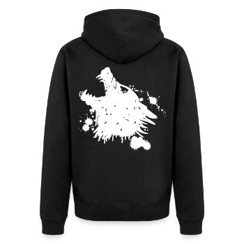 Loup blanc qui hurle - Veste à capuche bio Premium Unisexe - noir - Dos - Nico (187cm)