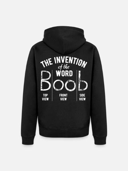 L’invention du mot boob - Fun Gift - Veste à capuche bio Premium Unisexe - noir