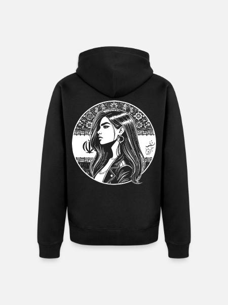 Persian Design – Pride & Elegance - Unisex Premium Organic Zip Hoodie - black