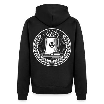 Conception de centrales nucléaires – Énergie pure - Veste à capuche bio Premium Unisexe - noir - Dos - Nico (187cm)