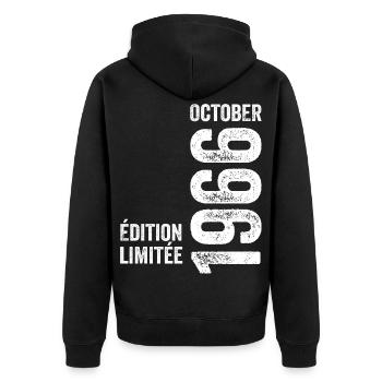 Légendes Octobre 1966 Millésime Octobre 1966 Rétro - Veste à capuche bio Premium Unisexe - noir - Dos - Nico (187cm)
