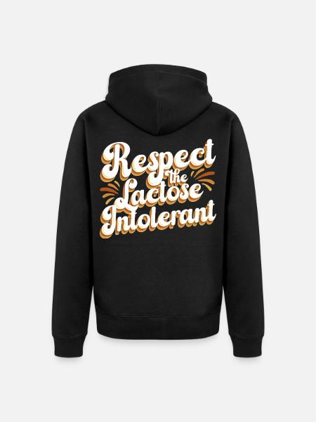 Lactose intolerance Lactose intolerant - Unisex Premium Organic Zip Hoodie - black