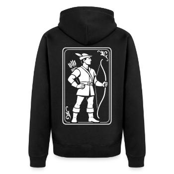 Archer de tir à l’arc Archer classique - Veste à capuche bio Premium Unisexe - noir - Dos - Nico (187cm)