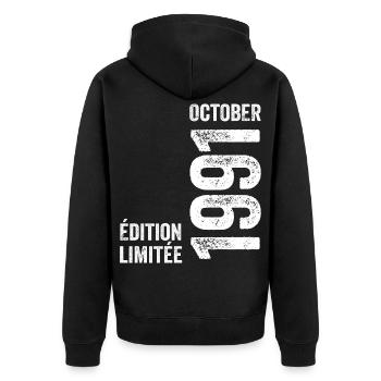 Légendes Octobre 1991 Millésime Octobre 1991 Rétro - Veste à capuche bio Premium Unisexe - noir - Dos - Nico (187cm)
