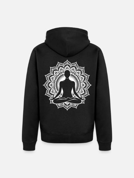 Chakra de méditation - Veste à capuche bio Premium Unisexe - noir