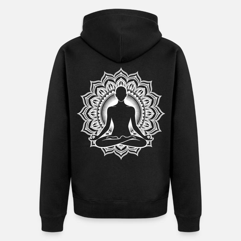 Chakra de méditation - Veste à capuche bio Premium Unisexe - noir