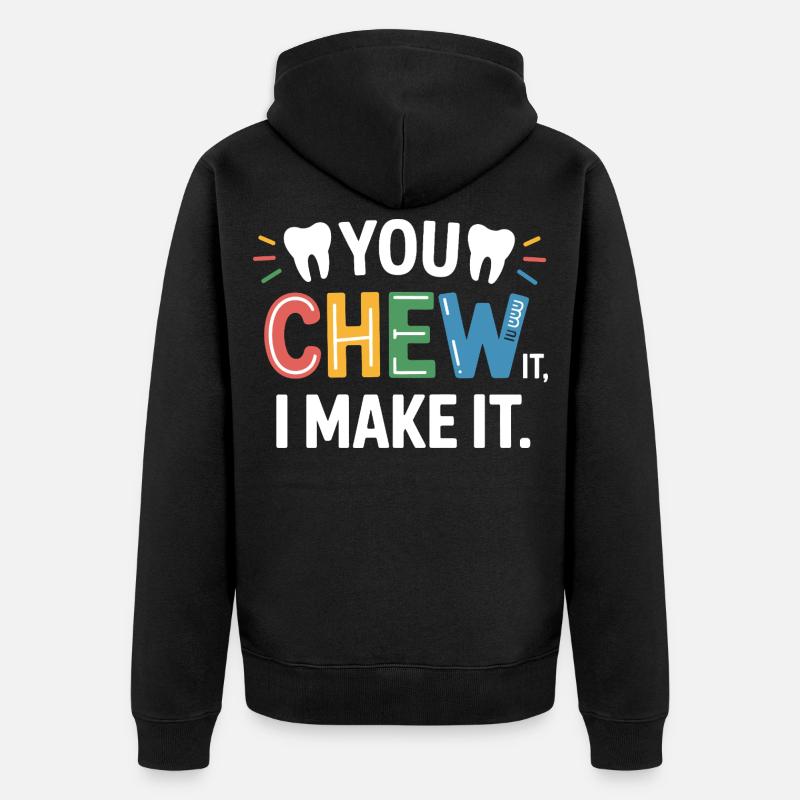 Dentalkeramik Techniker Kunst - Unisex Premium Bio Zip Hoodie - Schwarz