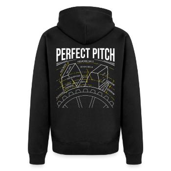 Gear Teeth Anatomy – Perfect Pitch Edition - Unisex Premium Organic Zip Hoodie - black - Back - Nico (187cm)