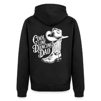 Line Dance Dad Dances Line Dance - Unisex Premium Organic Zip Hoodie - black - Back - Nico (187cm)