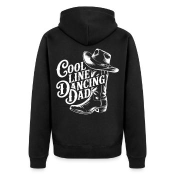 Cool Line Dancing Dad Design - Unisex Premium Organic Zip Hoodie - black - Back - Nico (187cm)
