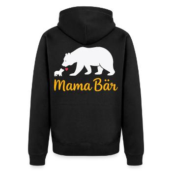 Future Maman MAMA BEAR Rétro Drôle - Veste à capuche bio Premium Unisexe - noir - Dos - Nico (187cm)