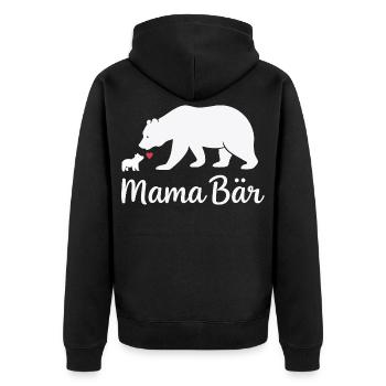 Future Maman MAMA BEAR Rétro Drôle - Veste à capuche bio Premium Unisexe - noir - Dos - Nico (187cm)