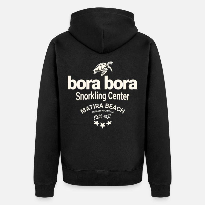 Bora Bora Tauchen - Unisex Premium Bio Zip Hoodie - Schwarz