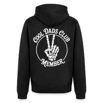Cool Dads Club Skeleton Design - Veste à capuche bio Premium Unisexe - noir - Dos - Nico (187cm)