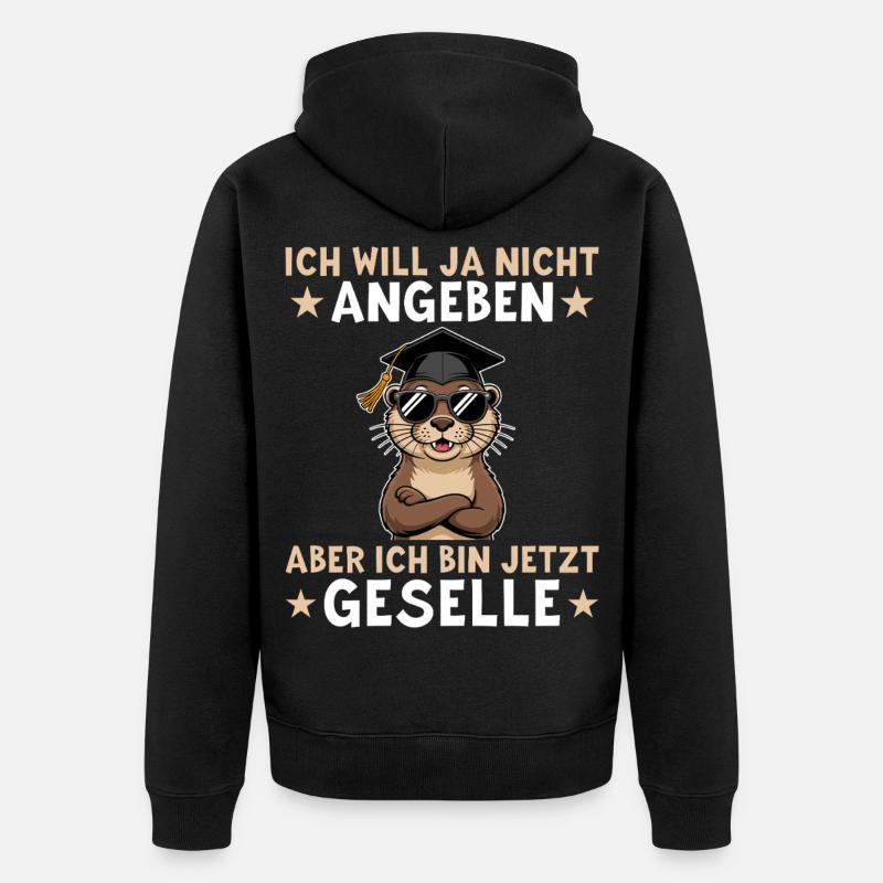 Examen de compagnon réussi - compagnon - Veste à capuche bio Premium Unisexe - noir