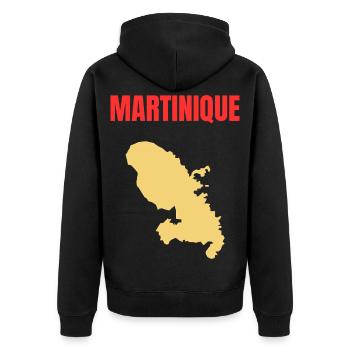 T-shirt Martinique – Antilles - Veste à capuche bio Premium Unisexe - noir - Dos - Nico (187cm)
