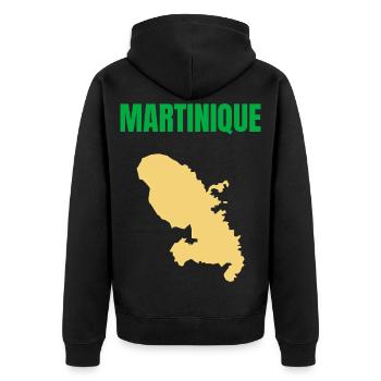 T-shirt Martinique – Antilles - Veste à capuche bio Premium Unisexe - noir - Dos - Nico (187cm)