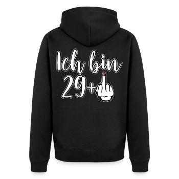Ich bin 29+ Freigeist Mittelfinger 30. Geburtstag - Veste à capuche bio Premium Unisexe - noir - Dos - Nico (187cm)