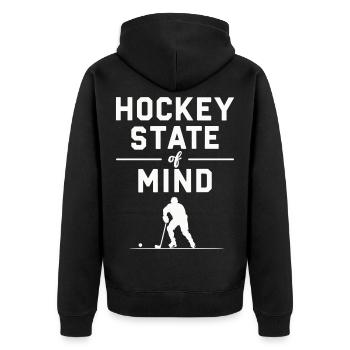 Dicton de hockey sur glaceState of Mind Fan Merchandise - Veste à capuche bio Premium Unisexe - noir - Dos - Nico (187cm)