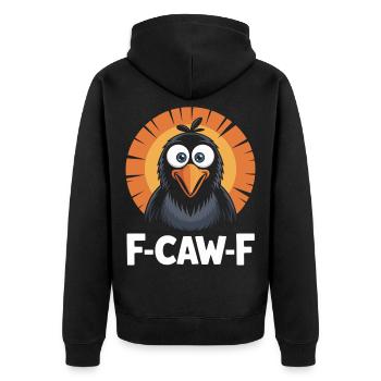 F-Caw-F Meme Crow - Veste à capuche bio Premium Unisexe - noir - Dos - Nico (187cm)