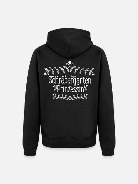 Schrebergarten Prinzessin - Unisex Premium Bio Zip Hoodie - Schwarz