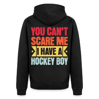 Drôle Hockey Parent Famille Hockey Papa - Veste à capuche bio Premium Unisexe - noir - Dos - Nico (187cm)