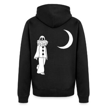 Au clair de la lune - Veste à capuche bio Premium Unisexe - noir - Dos - Nico (187cm)
