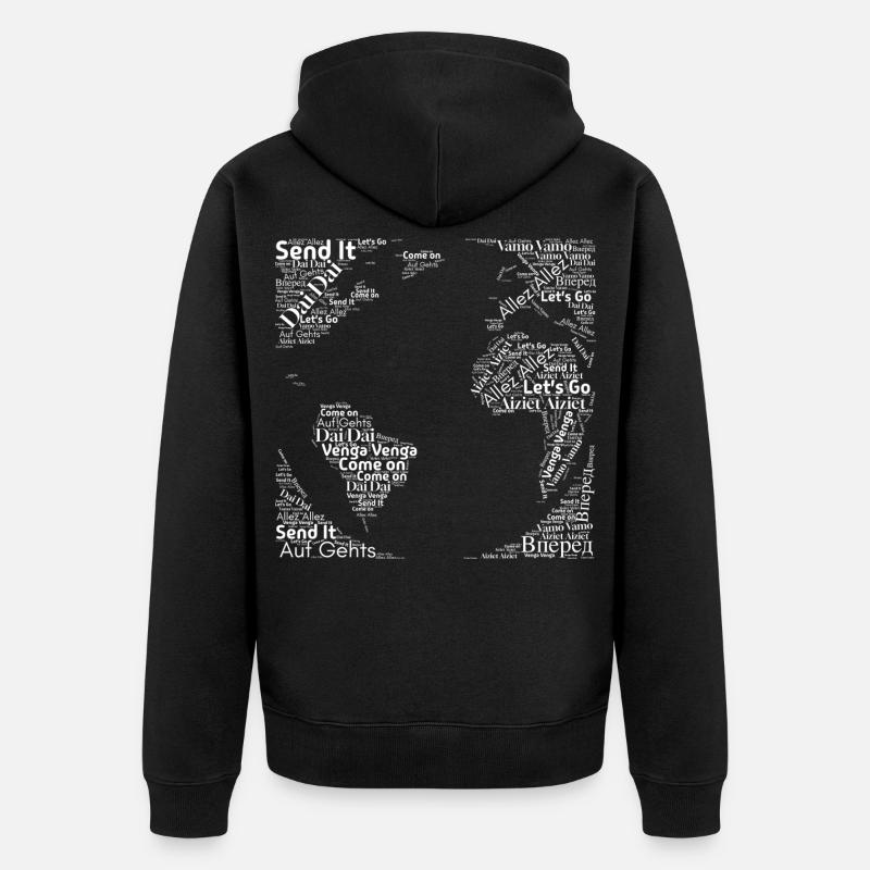Nous vous encourageons - Blanc - Veste à capuche bio Premium Unisexe - noir