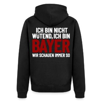 Je ne suis pas en colère, je suis Bavarois - Veste à capuche bio Premium Unisexe - noir - Dos - Nico (187cm)