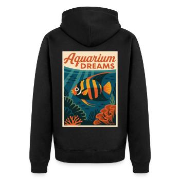 Aquarium Dreams Poisson Affiche - Veste à capuche bio Premium Unisexe - noir - Dos - Nico (187cm)