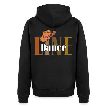 LineDance Chapeau de cowboy - Veste à capuche bio Premium Unisexe - noir - Dos - Nico (187cm)