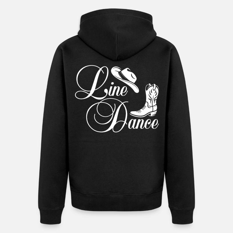 Danse en ligne Western Script - Veste à capuche bio Premium Unisexe - noir