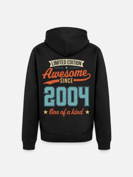 Awesome Since 2004 - Unisex Premium Organic Zip Hoodie - black