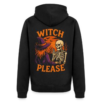 Sorcière s’il vous plaît Halloween Costume Party Dire - Veste à capuche bio Premium Unisexe - noir - Dos - Nico (187cm)