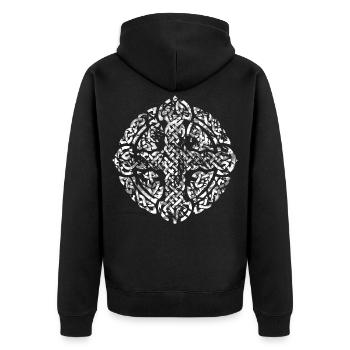 Croix Celtique - Veste à capuche bio Premium Unisexe - noir - Dos - Nico (187cm)