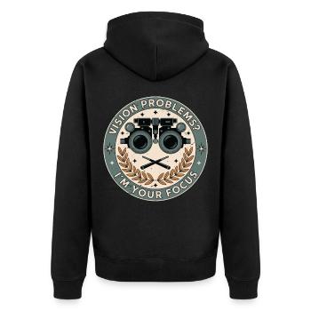 Optometrist Vision Problems I'm Ophthalmologist - Unisex Premium Bio Zip Hoodie - Schwarz - Hinten - Nico (187cm)