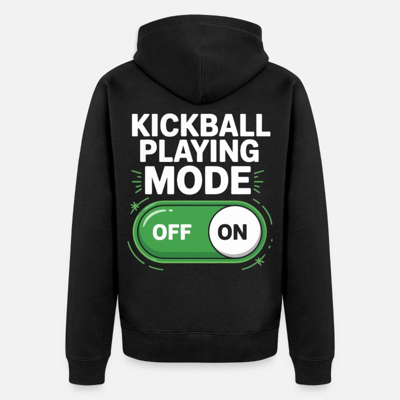Mode de jeu Kickball activé désactivé - Veste à capuche bio Premium Unisexe - noir