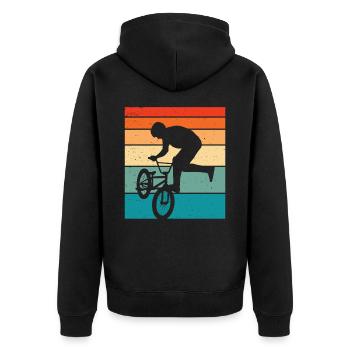 Vélo Bmx Retro Bmx - Veste à capuche bio Premium Unisexe - noir - Dos - Nico (187cm)