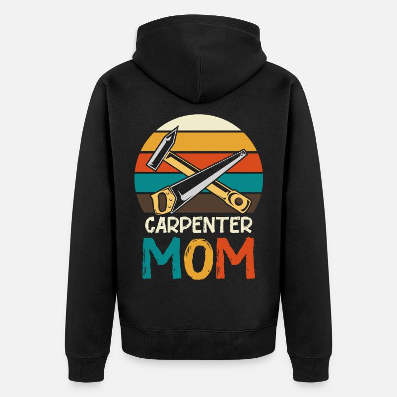 Outil rétro Carpenter Mother - Veste à capuche bio Premium Unisexe - noir