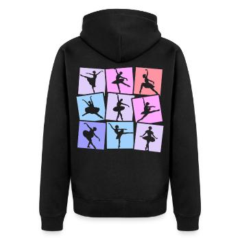 Ballet Danse Ballet Danseuse Ballerine - Veste à capuche bio Premium Unisexe - noir - Dos - Nico (187cm)