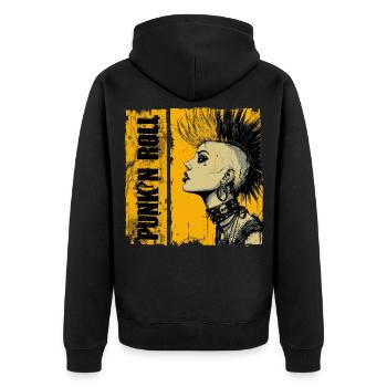 Fille Punk’n Roll - Veste à capuche bio Premium Unisexe - noir - Dos - Nico (187cm)