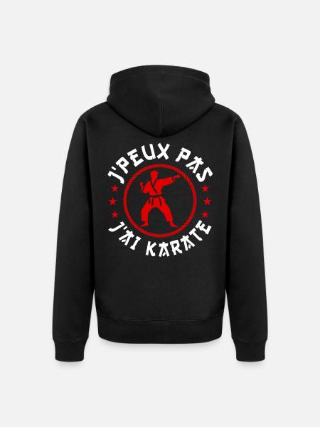 j'peux pas j'ai Karate - Veste à capuche bio Premium Unisexe - noir