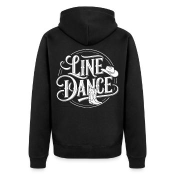 LineDance Cowboy Country Dance - Veste à capuche bio Premium Unisexe - noir - Dos - Nico (187cm)