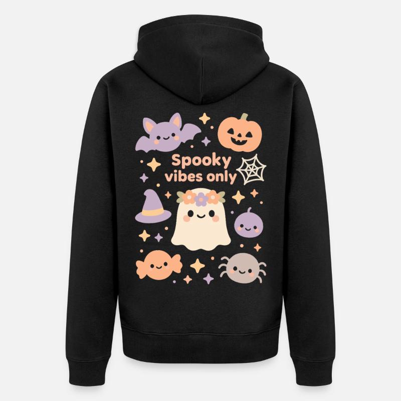 Spooky Vibes Only Halloween Costume Fun - Veste à capuche bio Premium Unisexe - noir