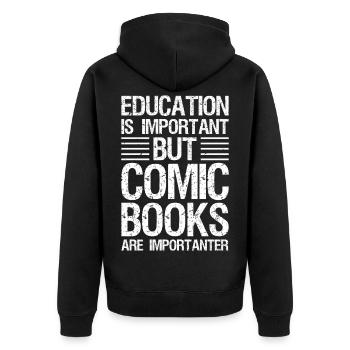 Art de bande dessinée cool pour les hommes Femmes Bande dessinée - Veste à capuche bio Premium Unisexe - noir - Dos - Nico (187cm)
